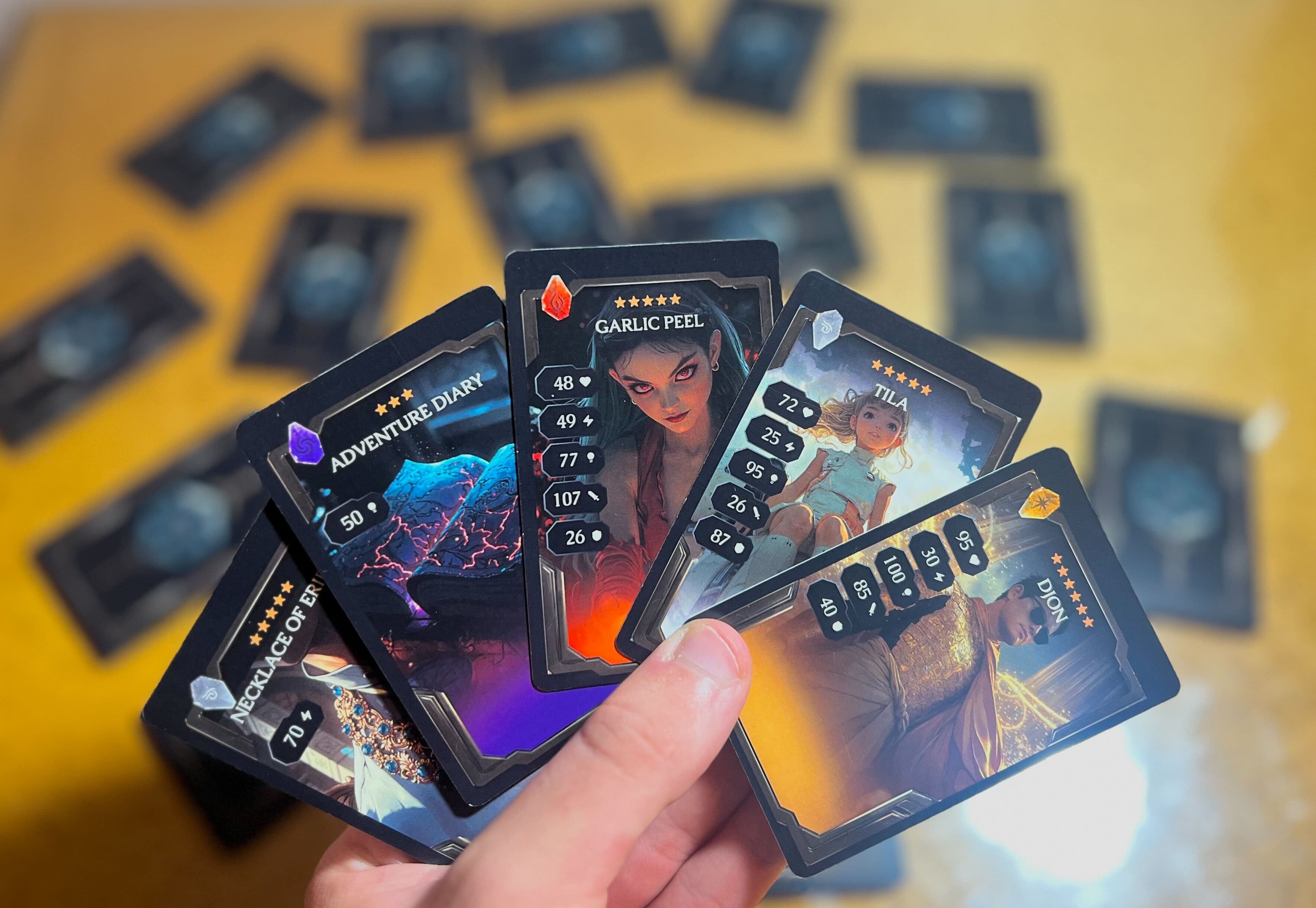 Physical Dobro Goranku cards created for Brasil Game Show.